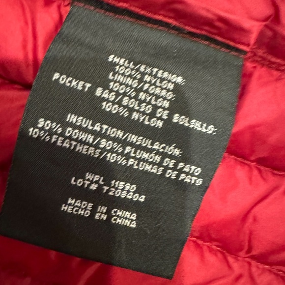 Women's Red Puffer Jacket - Picture 6 of 6